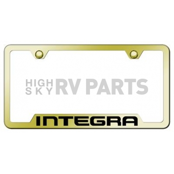 Automotive Gold License Plate Frame - Gold Stainless Steel - GFINTEG