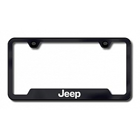 Automotive Gold License Plate Frame - Black Stainless Steel - GFJEEEB