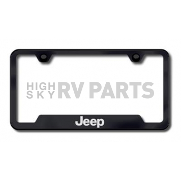 Automotive Gold License Plate Frame - Black Stainless Steel - GFJEEEB