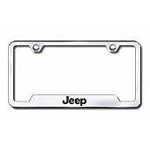 Automotive Gold License Plate Frame - Silver Stainless Steel - GFJEEEC