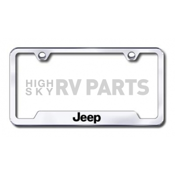 Automotive Gold License Plate Frame - Silver Stainless Steel - GFJEEEC