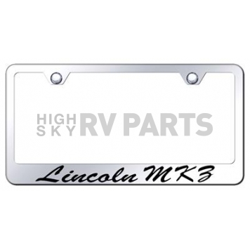 Automotive Gold License Plate Frame - Silver Stainless Steel - LFSMKZEC