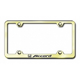 Automotive Gold License Plate Frame - Gold Stainless Steel - LFWACCEG