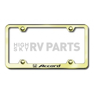 Automotive Gold License Plate Frame - Gold Stainless Steel - LFWACCEG