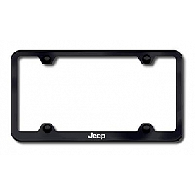 Automotive Gold License Plate Frame - Black Stainless Steel - LFWJEEEB