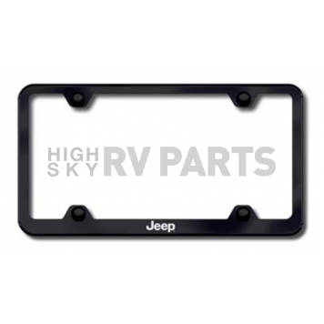 Automotive Gold License Plate Frame - Black Stainless Steel - LFWJEEEB