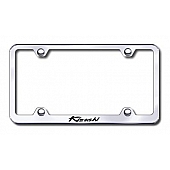Automotive Gold License Plate Frame - Silver Stainless Steel - LFWKIZEC