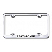 Automotive Gold License Plate Frame - Silver Stainless Steel - LFWLANEC
