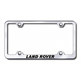 Automotive Gold License Plate Frame - Silver Stainless Steel - LFWLANEC