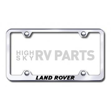 Automotive Gold License Plate Frame - Silver Stainless Steel - LFWLANEC