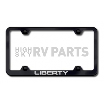 Automotive Gold License Plate Frame - Black Stainless Steel - LFWLIBEB