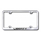Automotive Gold License Plate Frame - Silver Stainless Steel - LFWLIBEC