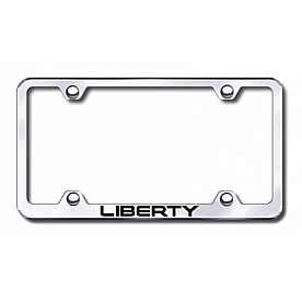 Automotive Gold License Plate Frame - Silver Stainless Steel - LFWLIBEC