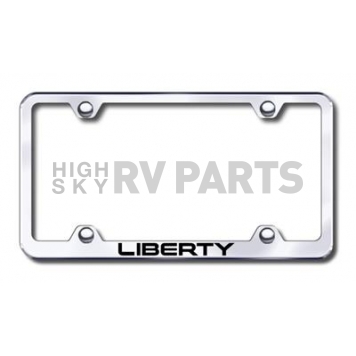 Automotive Gold License Plate Frame - Silver Stainless Steel - LFWLIBEC