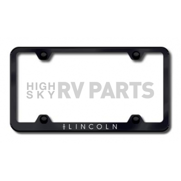 Automotive Gold License Plate Frame - Black Stainless Steel - LFWLINEB
