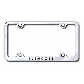 Automotive Gold License Plate Frame - Silver Stainless Steel - LFWLINEC