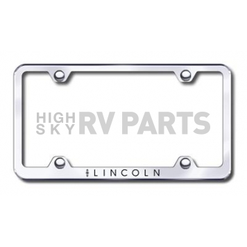 Automotive Gold License Plate Frame - Silver Stainless Steel - LFWLINEC