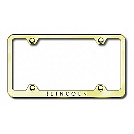 Automotive Gold License Plate Frame - Gold Stainless Steel - LFWLINEG