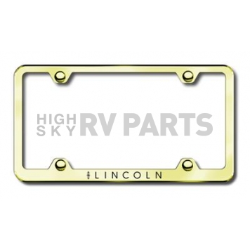 Automotive Gold License Plate Frame - Gold Stainless Steel - LFWLINEG