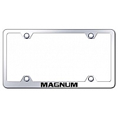 Automotive Gold License Plate Frame - Silver Stainless Steel - LFWMAGEC
