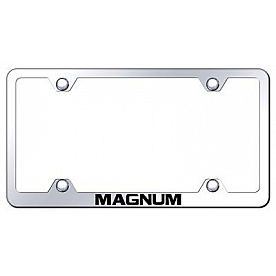 Automotive Gold License Plate Frame - Silver Stainless Steel - LFWMAGEC
