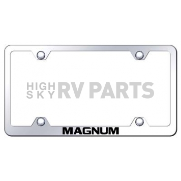 Automotive Gold License Plate Frame - Silver Stainless Steel - LFWMAGEC