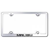 Automotive Gold License Plate Frame - Silver Stainless Steel - LFWMALEC