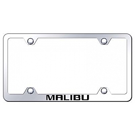 Automotive Gold License Plate Frame - Silver Stainless Steel - LFWMALEC