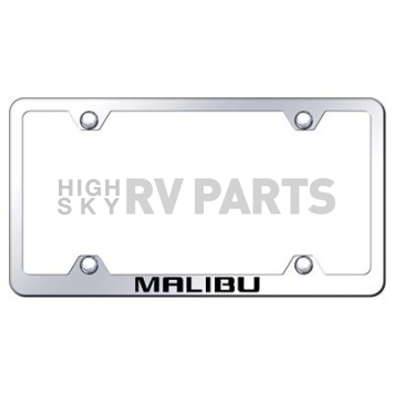 Automotive Gold License Plate Frame - Silver Stainless Steel - LFWMALEC