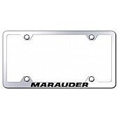 Automotive Gold License Plate Frame - Silver Stainless Steel - LFWMAREC