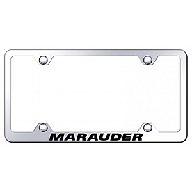 Automotive Gold License Plate Frame - Silver Stainless Steel - LFWMAREC