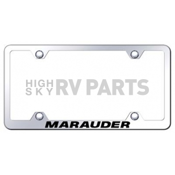 Automotive Gold License Plate Frame - Silver Stainless Steel - LFWMAREC