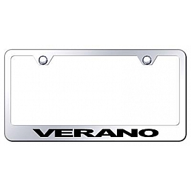 Automotive Gold License Plate Frame - Silver Stainless Steel - LFVERAEC