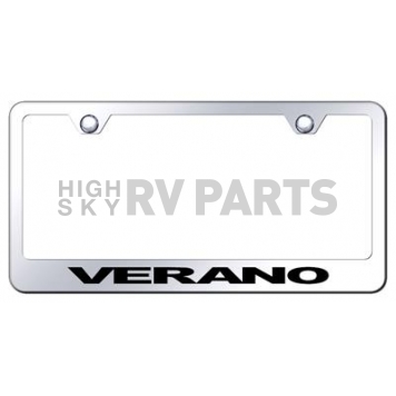Automotive Gold License Plate Frame - Silver Stainless Steel - LFVERAEC