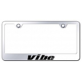 Automotive Gold License Plate Frame - Silver Stainless Steel - LFVIBEC