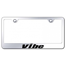 Automotive Gold License Plate Frame - Silver Stainless Steel - LFVIBEC