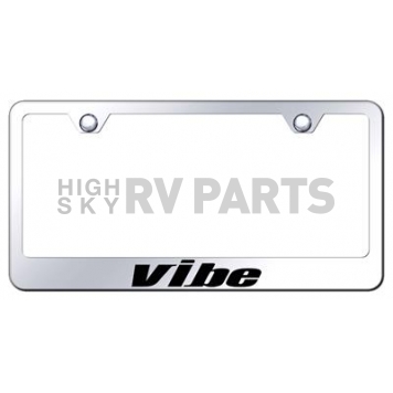 Automotive Gold License Plate Frame - Silver Stainless Steel - LFVIBEC
