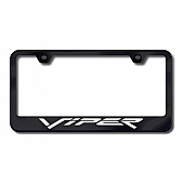 Automotive Gold License Plate Frame - Black Stainless Steel - LFVIPEB