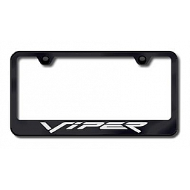 Automotive Gold License Plate Frame - Black Stainless Steel - LFVIPEB