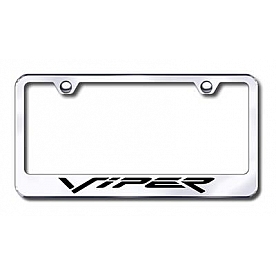 Automotive Gold License Plate Frame - Silver Stainless Steel - LFVIPEC