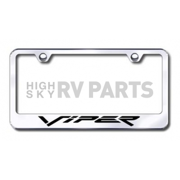 Automotive Gold License Plate Frame - Silver Stainless Steel - LFVIPEC