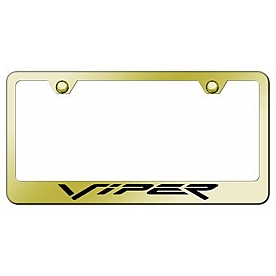 Automotive Gold License Plate Frame - Gold Stainless Steel - LFVIPEG