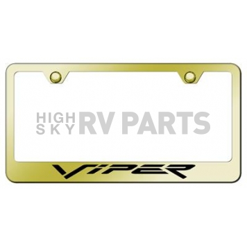 Automotive Gold License Plate Frame - Gold Stainless Steel - LFVIPEG