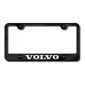 Automotive Gold License Plate Frame - Black Stainless Steel - LFVOLEB