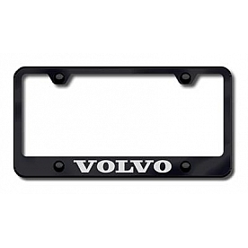 Automotive Gold License Plate Frame - Black Stainless Steel - LFVOLEB