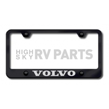 Automotive Gold License Plate Frame - Black Stainless Steel - LFVOLEB