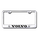Automotive Gold License Plate Frame - Silver Stainless Steel - LFVOLEC