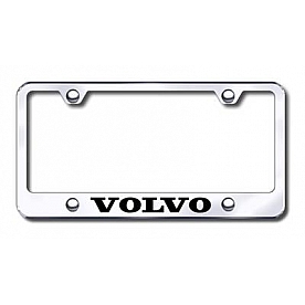Automotive Gold License Plate Frame - Silver Stainless Steel - LFVOLEC