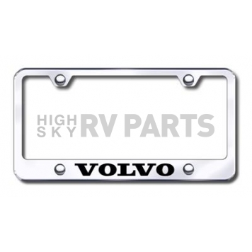 Automotive Gold License Plate Frame - Silver Stainless Steel - LFVOLEC