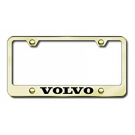 Automotive Gold License Plate Frame - Gold Stainless Steel - LFVOLEG